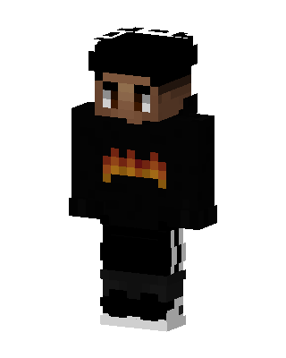 Flame Hoodie Guy skin, 3D preview