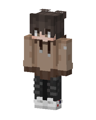 Cozy Hoodie Boy skin, 3D preview