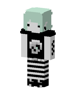 Mint Goth Girl skin, 3D preview