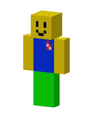 Roblox Noob skin, 3D preview