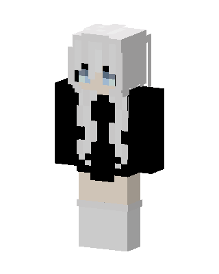 White E-Girl Minecraft e-girl skin