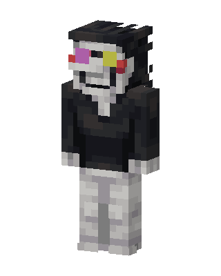 Skeleton Hoodie skin, 3D preview