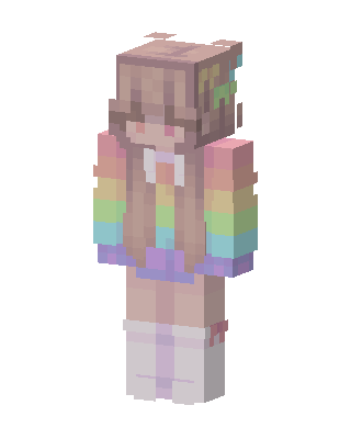 Pastel Rainbow Girl Minecraft skin