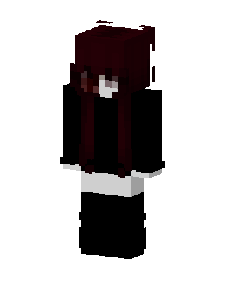 Crimson Goth Girl skin, 3D preview