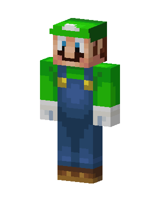 Luigi skin, 3D preview