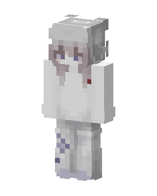 Snowy Hoodie Girl skin, 3D preview