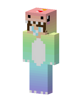 Rainbow Dino Onesie Minecraft skin