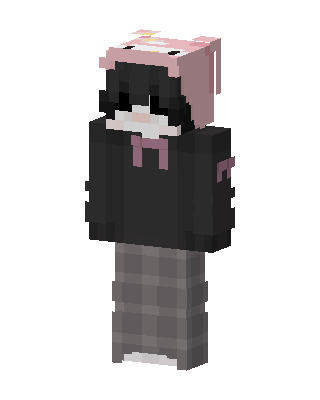 Black Hoodie Girl Minecraft skin