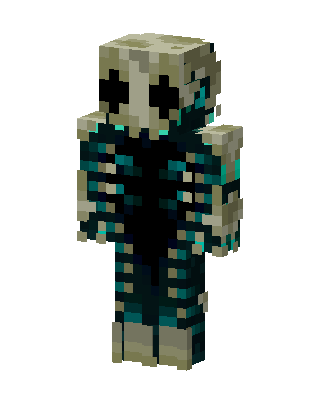 Sculk Skeleton skin, 3D preview
