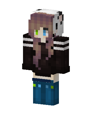 Panda Hoodie Girl Minecraft skin