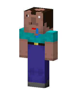 Derpy Steve skin, 3D preview