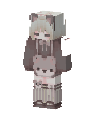 White Animal Girl Minecraft cat girl skin