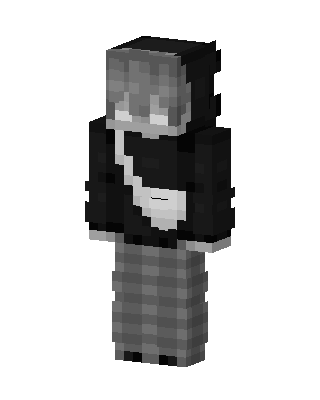 Monochrome Hoodie skin, 3D preview