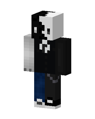 Black Winged Emo Boy skin, 3D preview