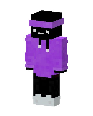 Purple Hoodie Shadow Minecraft e-boy skin