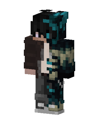 Teal Warden Hoodie skin, 3D preview