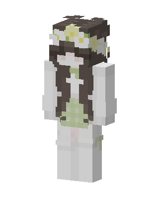 White Dress Girl skin, 3D preview