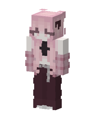 Pink Sleepy Hoodie skin, 3D preview