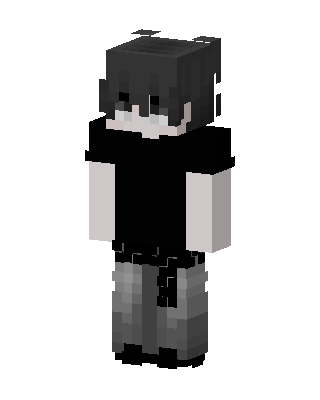 Monochrome Boy skin, 3D preview