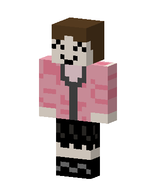 Pink Player Girl skin, 3D preview