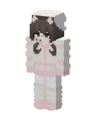 Pink Heart Pajamas skin, 3D preview