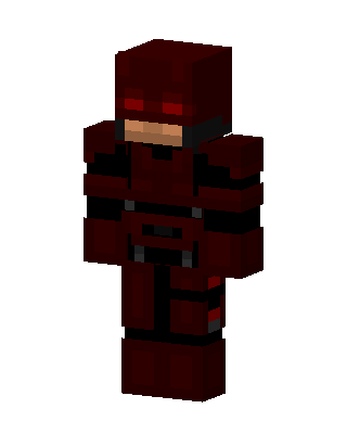 Red Masked Villain Boy skin, 3D preview
