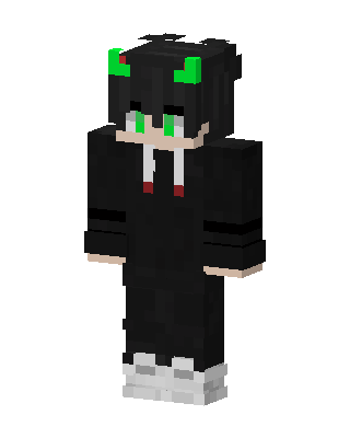 Green Horn Hoodie skin, 3D preview