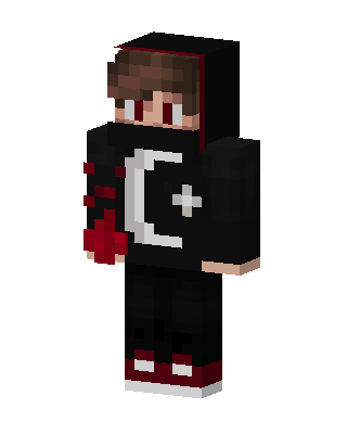 Crescent Hoodie Boy skin, 3D preview