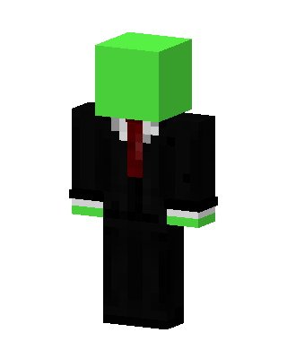 Green Block Suit skin, 3D preview