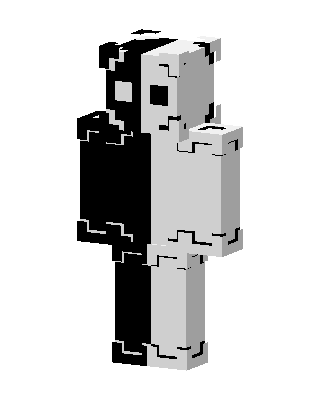 Panda Split skin, 3D preview