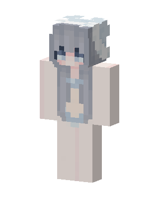 Gray Anime Girl Minecraft skin
