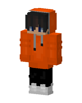 Orange Hoodie Boy Minecraft skin