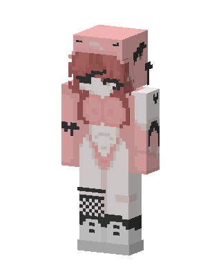 Pink Piggy Girl skin, 3D preview