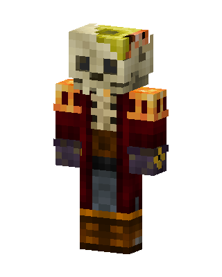 Red Skeleton skin, 3D preview