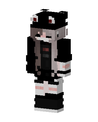 Panda Hoodie Girl Minecraft skin