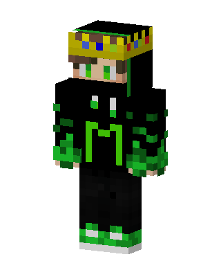 Green Hoodie King skin, 3D preview