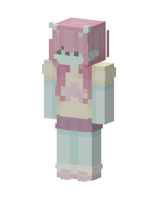 Pink Anime Girl skin, 3D preview