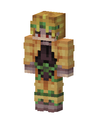 Golden Moss Knight skin, 3D preview