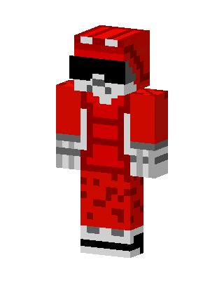 Red Skeleton Hoodie Minecraft skin