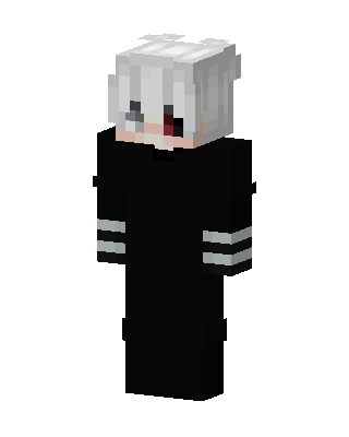 Black Emo Boy skin, 3D preview