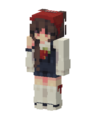 White Student Girl Minecraft skin