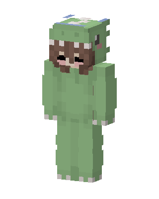 Dino Onesie Girl skin, 3D preview