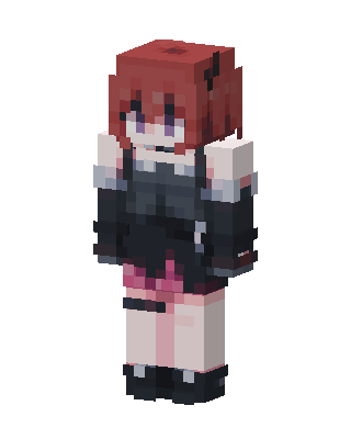 Black E-Girl skin, 3D preview