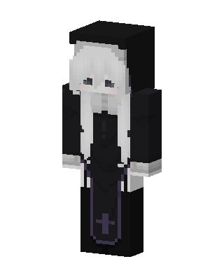 Gothic Nun skin, 3D preview