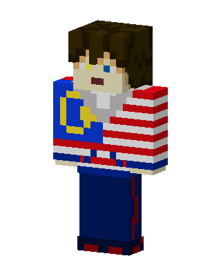 Flag Hoodie Boy skin, 3D preview