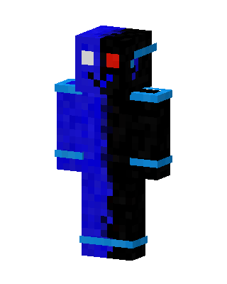Blue Glowing Villain Boy Minecraft skin