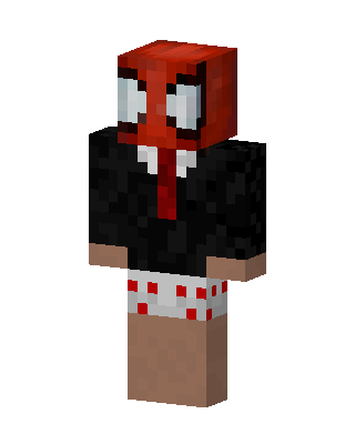 Black Masked Hero Boy skin, 3D preview