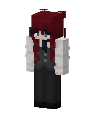 Red Emo Girl Minecraft skin