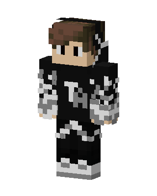 Monochrome Hoodie Boy skin, 3D preview