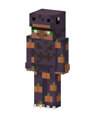 Purple Hoodie Boy skin, 3D preview